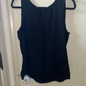Elegant sheer Black Sleeveless Top